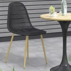 OK-Living Gartenstuhl Terrassenstuhl Balkonstuhl Joko Schwarz Sitzschale Stuhl 10 OK-Living Gartenstuhl Terrassenstuhl Balkonstuhl Joko Schwarz Sitzschale Stuhl -OUTSUNNY Verkäufe 8600343700 37536 prod 005