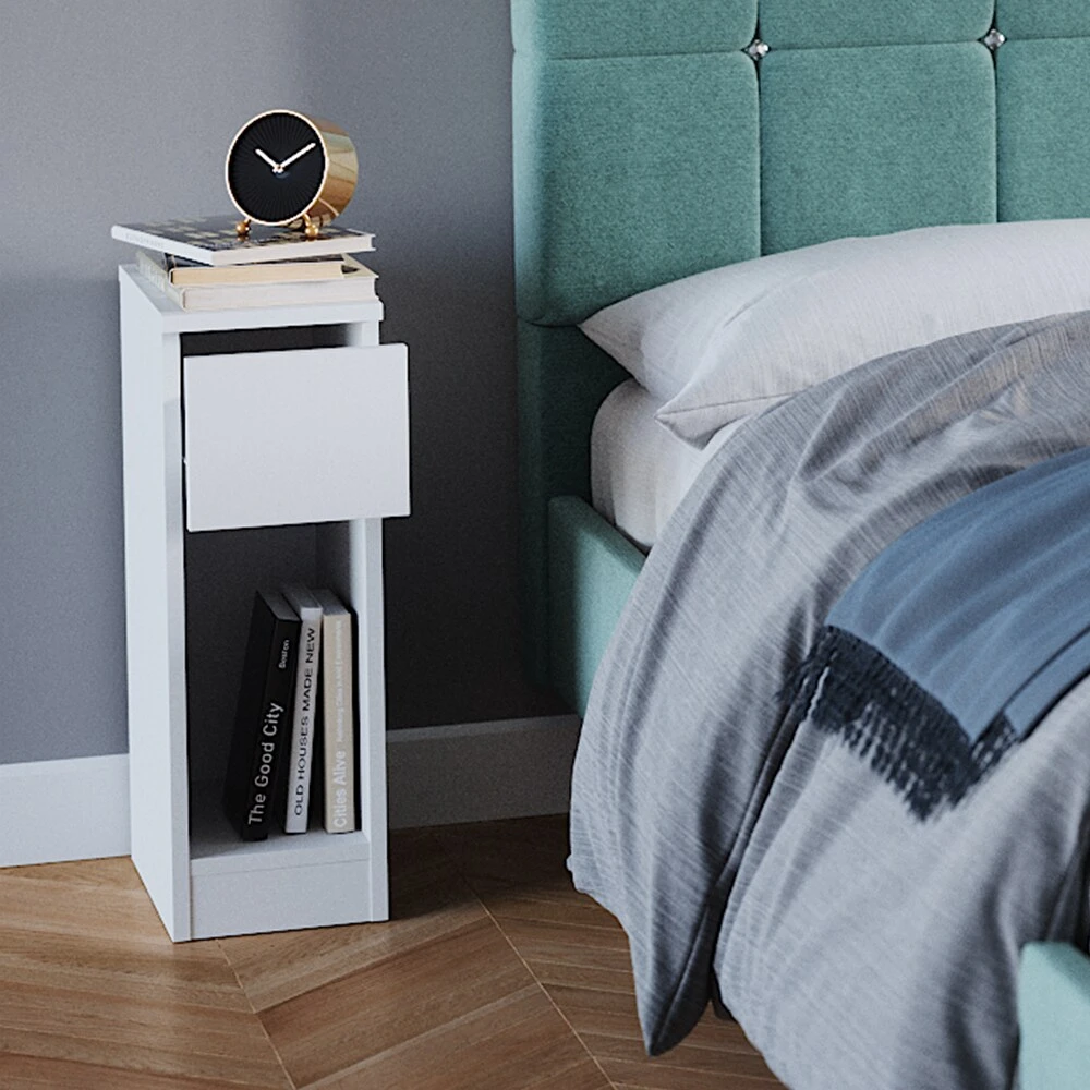 Vicco Nachtschrank Nachttisch Beistelltisch Enton Weiß Kommode Schublade Ablage 5 Vicco Nachtschrank Nachttisch Beistelltisch Enton Weiß Kommode Schublade Ablage – Bild 5