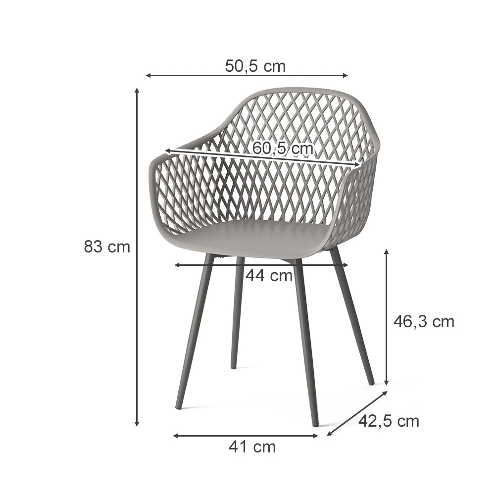 OK-Living Gartenstuhl Terrassenstuhl Balkonstuhl Jakob Grau Sitzschale Stuhl 3 OK-Living Gartenstuhl Terrassenstuhl Balkonstuhl Jakob Grau Sitzschale Stuhl – Bild 3