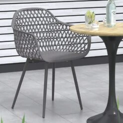 OK-Living Gartenstuhl Terrassenstuhl Balkonstuhl Jakob Grau Sitzschale Stuhl 10 OK-Living Gartenstuhl Terrassenstuhl Balkonstuhl Jakob Grau Sitzschale Stuhl -OUTSUNNY Verkäufe 8600343700 37567 prod 005