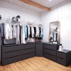 Vicco Eckkommode Sideboard Mehrzweckschrank Ruben Anthrazit Kleiderschrank Tür -OUTSUNNY Verkäufe 8600343700 37605 prod 004