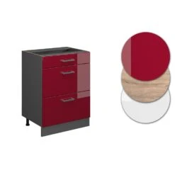 Vicco Schubladenunterschrank Küchenschrank Küchenzeile R-Line 60 Cm Anthrazit Bordeaux Schublade -OUTSUNNY Verkäufe 8600343700 37819 prod 005