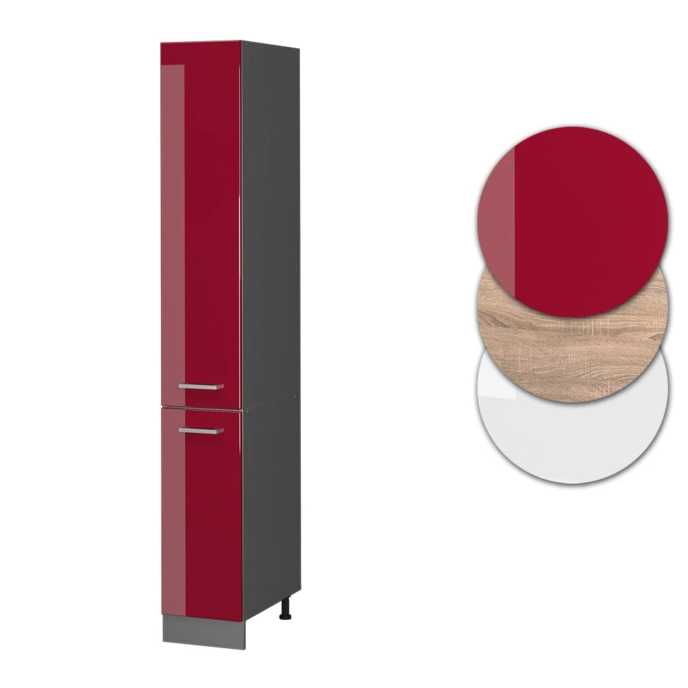 Vicco Apothekerhochschrank Küchenschrank Küchenzeile R-Line 30 Cm Anthrazit Bordeaux 6 Vicco Apothekerhochschrank Küchenschrank Küchenzeile R-Line 30 Cm Anthrazit Bordeaux – Bild 6