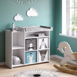 Vicco Wickelkommode Babykommode Wickeltisch Oskar Simple Weiß Kinder-Faltboxen -OUTSUNNY Verkäufe 8600343700 38114 prod 004