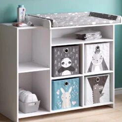 Vicco Wickelkommode Babykommode Wickeltisch Oskar Simple Weiß Kinder-Faltboxen -OUTSUNNY Verkäufe 8600343700 38114 prod 005