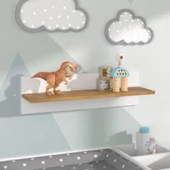 VitaliSpa Wandregal Hängeregal Ablageregal Malia Weiß Eiche Modern 70x20 Cm Kinderzimmer Regal Babyzimmerregal Kindermöbel Babymöbel Ablage Aufbewahrung -OUTSUNNY Verkäufe 8600343700 38156 prod 005