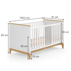 VitaliSpa Kinderbett Babybett Juniorbett Malia Weiß Eiche Matratze Modern 70x140 Cm Kinderzimmer Bett Babyzimmerbett Kindermöbel Babymöbel Schlupfsprossen Lattenrost Rausfallschutz Einzelbett -OUTSUNNY Verkäufe 8600343700 38274 prod 003
