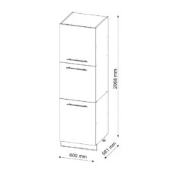 Vicco Herdumbauschrank Küchenschrank Küchenmöbel Fame-Line Weiß Eiche Goldkraft 60 Cm Modern Küche Einbauküche Blende Herdschrank Hochschrank Küchenzeile Drehtür Einlegeboden -OUTSUNNY Verkäufe 8600343700 38515 prod 003