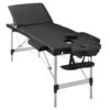 Juskys Massageliege 3 Zonen Klappbar – Aluminium Massagetisch Höhenverstellbar - 180x60 Cm Schwarz