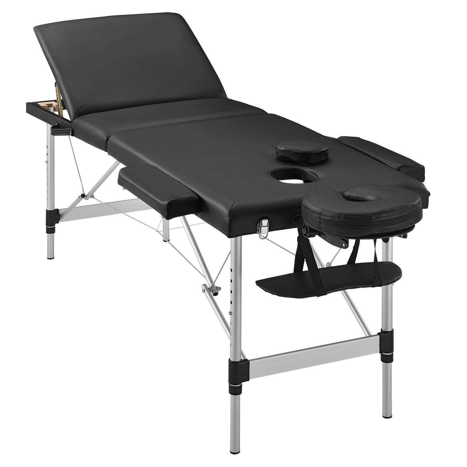 Juskys Massageliege 3 Zonen Klappbar – Aluminium Massagetisch Höhenverstellbar - 180x60 Cm Schwarz 1 Juskys Massageliege 3 Zonen Klappbar – Aluminium Massagetisch Höhenverstellbar - 180x60 Cm Schwarz