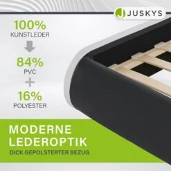 Juskys Polsterbett Sevilla 140 X 200 Cm Schwarz Einzelbett Mit Kaltschaummatratze -OUTSUNNY Verkäufe 8600348200 52827704 prod 006