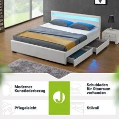 Juskys Polsterbett Lyon 140 X 200 Cm Weiß Mit Kaltschaummatratze 11 Juskys Polsterbett Lyon 140 X 200 Cm Weiß Mit Kaltschaummatratze -OUTSUNNY Verkäufe 8600348200 52911875 prod 006