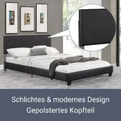 Juskys Polsterbett Bolonia 160 X 200 Cm Schwarz Mit Kaltschaummatratze -OUTSUNNY Verkäufe 8600348200 53816391 prod 003