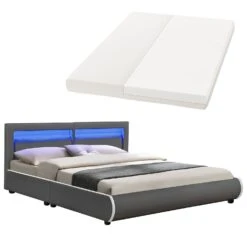 Juskys Polsterbett Murcia 180 X 200 Cm - Dunkel-grau Mit Kaltschaummatratze