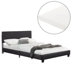 Juskys Polsterbett Bolonia 180 X 200 Cm Schwarz Mit Kaltschaummatratze