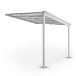 Juskys Terrassendach Borneo 3x3 M Aluminium Mit Doppelstegplatten Terrassenüberdachung Weiß