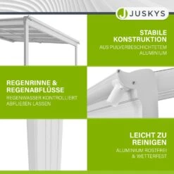 Juskys Terrassendach Borneo 3x3 M Aluminium Mit Doppelstegplatten Terrassenüberdachung Weiß 9 Juskys Terrassendach Borneo 3x3 M Aluminium Mit Doppelstegplatten Terrassenüberdachung Weiß -OUTSUNNY Verkäufe 8600348200 55979813 prod 004