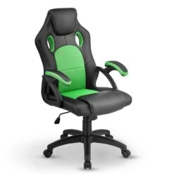Juskys Racing Schreibtischstuhl Montreal Ergonomisch Bürostuhl PC Gaming Stuhl – Grün