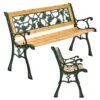 Juskys Gartenbank Venezia – 2-Sitzer Sitzbank Mit Armlehnen & Rückenlehne – 122x54x73 Cm