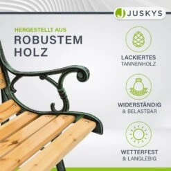 Juskys Gartenbank Venezia – 2-Sitzer Sitzbank Mit Armlehnen & Rückenlehne – 122x54x73 Cm -OUTSUNNY Verkäufe 8600348200 56645666 prod 006