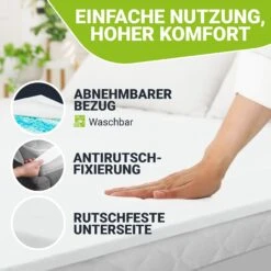 Juskys Orthopädischer Topper 90 X 200 Cm - 7 Zonen Aus Memoryschaum 7 Cm Dick H2 - H3 -OUTSUNNY Verkäufe 8600348200 78633034 prod 006