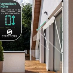 Strattore Klemmmarkise / Balkonmarkise Sonnenschutz 250 X 120 Cm - Beige -OUTSUNNY Verkäufe 8600348300 7089 prod 004