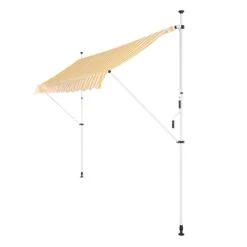 Strattore Klemmmarkise / Balkonmarkise Sonnenschutz 250 X 120 Cm - Gelb/Weiß -OUTSUNNY Verkäufe 8600348300 7090 prod 005