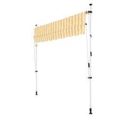 Strattore Klemmmarkise / Balkonmarkise Sonnenschutz 250 X 120 Cm - Gelb/Weiß -OUTSUNNY Verkäufe 8600348300 7090 prod 006