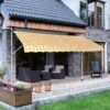 Strattore Klemmmarkise / Balkonmarkise Sonnenschutz 350 X 120 Cm - Gelb/Weiß