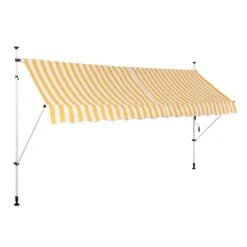 Strattore Klemmmarkise / Balkonmarkise Sonnenschutz 350 X 120 Cm - Gelb/Weiß -OUTSUNNY Verkäufe 8600348300 7097 prod 003