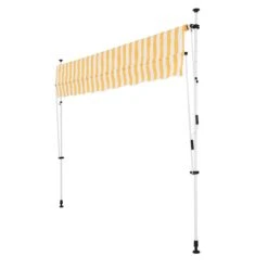 Strattore Klemmmarkise / Balkonmarkise Sonnenschutz 350 X 120 Cm - Gelb/Weiß -OUTSUNNY Verkäufe 8600348300 7097 prod 006