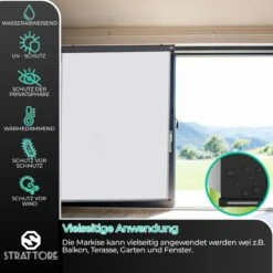 Strattore Ausziehbare Senkrechtmarkise / Vertikalmarkise 120 X 250 Cm - Hellgrau 9 Strattore Ausziehbare Senkrechtmarkise / Vertikalmarkise 120 X 250 Cm - Hellgrau -OUTSUNNY Verkäufe 8600348300 8057 prod 004