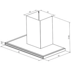 PKM T1-90 A++ IXEZ 90cm Dunstabzugshaube Edelstahl Umluft Abluft -OUTSUNNY Verkäufe 8600349300 1195 prod 003