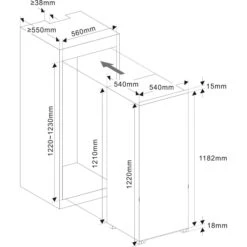 PKM KS215.0A++EB2 Einbau-Vollraumkühlschrank Groß Schleppscharniere Integrierbar -OUTSUNNY Verkäufe 8600349300 1241 prod 004