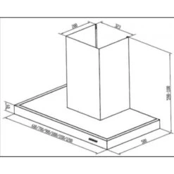 PKM 8090G Z LED 90cm Edelstahl Kaminabzugshaube Dunstabzugshaube A -OUTSUNNY Verkäufe 8600349300 1270 prod 003