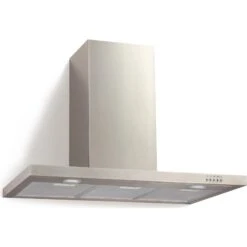 PKM 9004W Dunstabzugshaube 90cm Edelstahl LED Kaminhaube Abluft Umluft