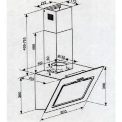 Umluftset Dunstabzugshaube + Filter PKM S7-60ABTH 60cm + Aktivkohle -OUTSUNNY Verkäufe 8600349300 1411 prod 003