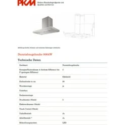 Umluftset Dunstabzugshaube + Filter PKM 9004W 90cm + Aktivkohle -OUTSUNNY Verkäufe 8600349300 1414 prod 004