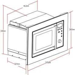 PKM MW800-20.8EB Einbau Mikrowelle Edelstahl 800Watt -OUTSUNNY Verkäufe 8600349300 1473 prod 004
