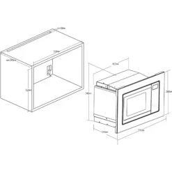 PKM MW820EBM Einbau Mikrowelle Edelstahl 800Watt -OUTSUNNY Verkäufe 8600349300 1491 prod 003