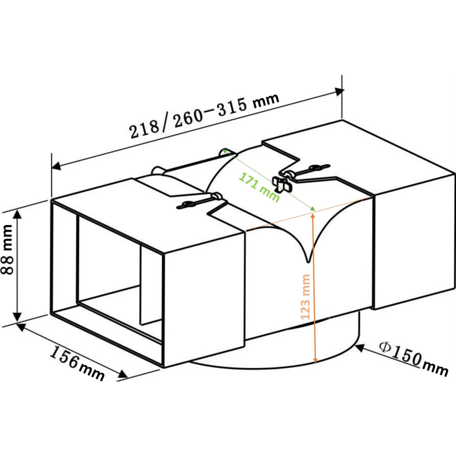 Umluftweiche Universal Für Dunstabzugshauben PKM AT150-4 2 Umluftweiche Universal Für Dunstabzugshauben PKM AT150-4 – Bild 2