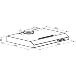 Umluftset Dunstabzugshaube KHU-602-H Abzugshaube 60cm Unterbauhaube -OUTSUNNY Verkäufe 8600349300 1925 prod 004