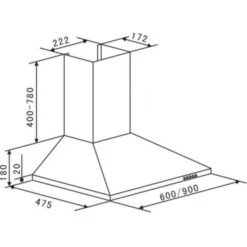 Umluftset KH-60KH-S Kaminabzugshaube Edelstahl Dunstabzugshaube 60cm -OUTSUNNY Verkäufe 8600349300 1926 prod 006