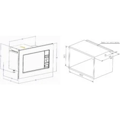 Wolkenstein WMW820G EB Einbau Mikrowelle Edelstahl 800Watt Grill 1000W -OUTSUNNY Verkäufe 8600349300 2449 prod 003