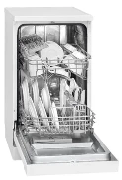 Bomann GSP 7405 Geschirrspüler 45cm Weiß Freistehend Einbau Unterbau