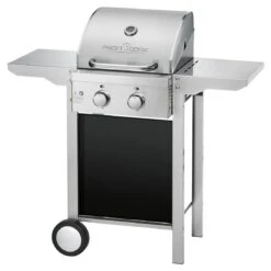 ProfiCook Gasgrill PC-GG 1128 Edelstahl Silber Piezozündung 6,3 KW