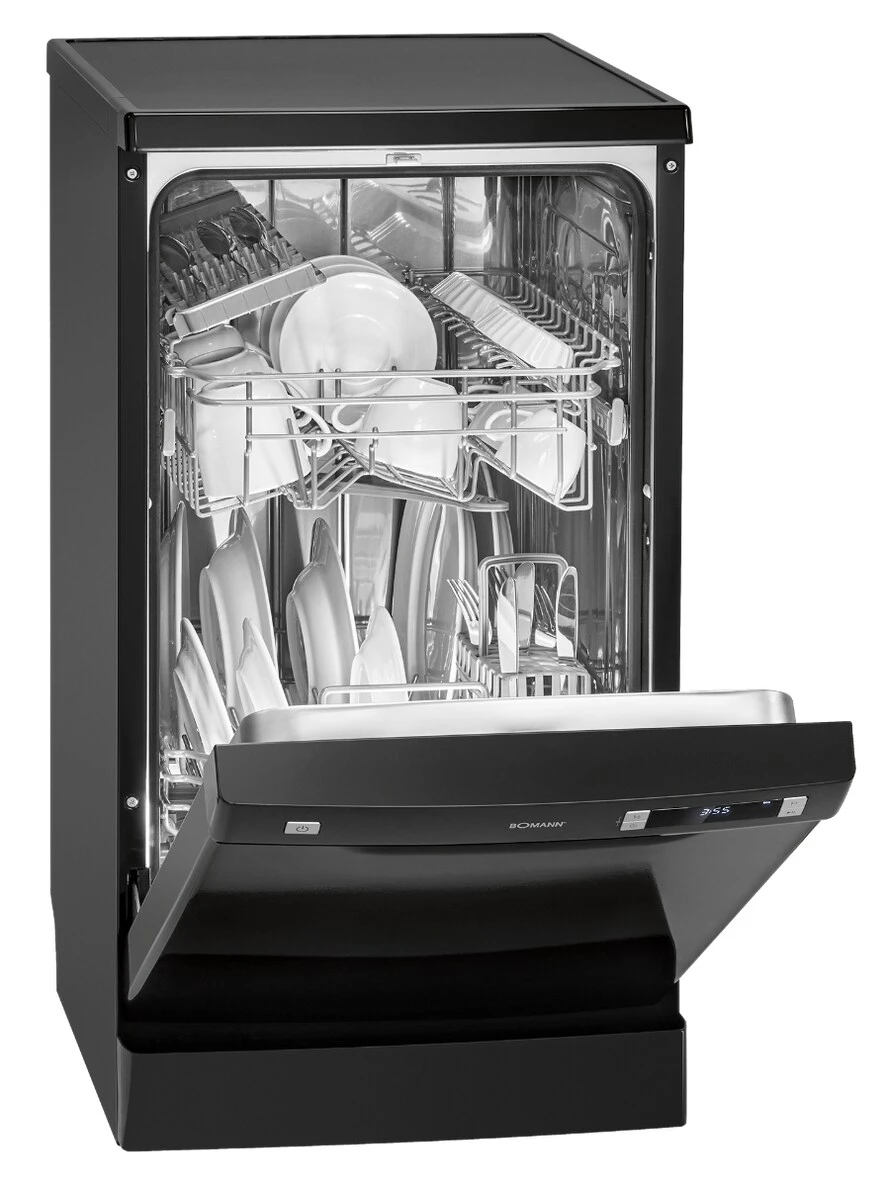 Bomann GSP 7407 Geschirrspüler Schwarz 45cm Freistehend Einbau Unterbau 5 Bomann GSP 7407 Geschirrspüler Schwarz 45cm Freistehend Einbau Unterbau – Bild 5