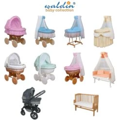 WALDIN Baby Stubenwagen-Set Mit Ausstattung,XXL,Bollerwagen,komplett,37 Modelle -OUTSUNNY Verkäufe 8600350200 7756 prod 003
