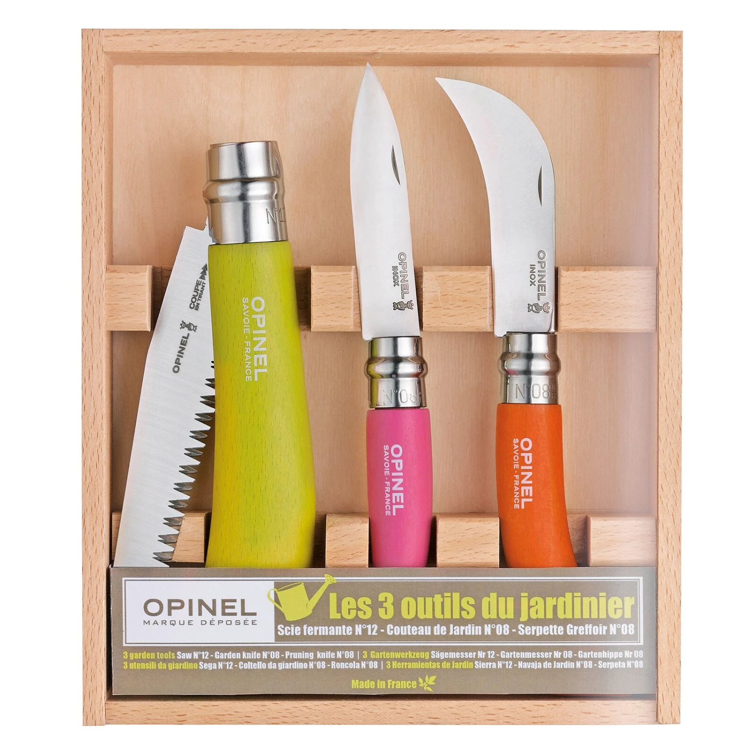OPINEL Gärtner Messer Set Gartenmesser Gartenhippe Säge Blumenmesser Stahl Holz 6 OPINEL Gärtner Messer Set Gartenmesser Gartenhippe Säge Blumenmesser Stahl Holz – Bild 6