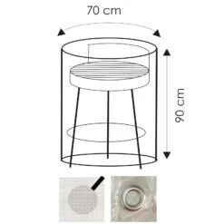 WEHNCKE Rund Grill Abdeckung Barbecue BBQ Grill Schutzhülle Abdeckhaube Hülle PE -OUTSUNNY Verkäufe 8600354700 A2304 3792 prod 003